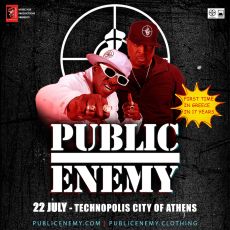 PUBLIC ENEMY  Τρίτη 22 Ιουλίου 2025 – Τεχνόπολη Δήμου Αθηναίων 