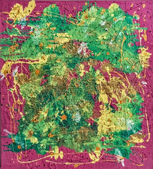 Jocasta M. Pink October I 100x90cm Ακρυλικά σε καμβά
